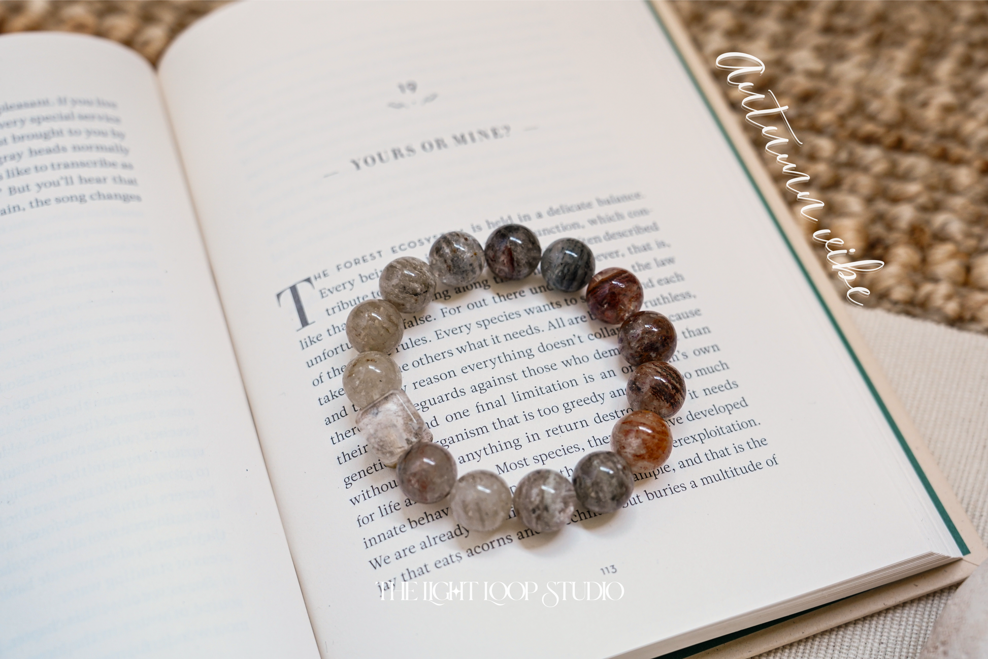Autumn Vibe Collection Crystal Bracelets | Rutile Quartz • Hematoid Quartz • Garden Quartz • Mud Skeletal Quartz